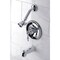 Kingston Brass Tub and Shower Faucet, 3, Wall Mount, Polished Chrome KB1631NL - alternate 3